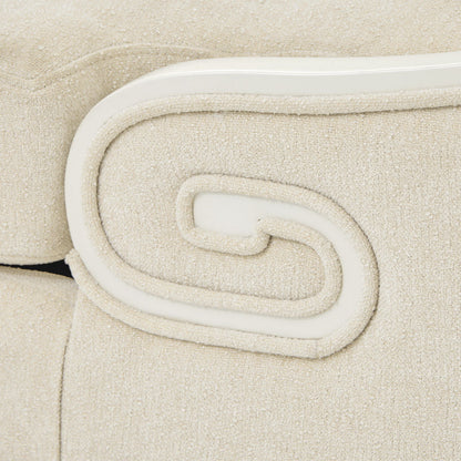 La Marisia - Chenille Chaise - Tranquil / Light Champagne