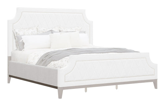Asher Park - Queen / King Upholstered Side Rails Set - White