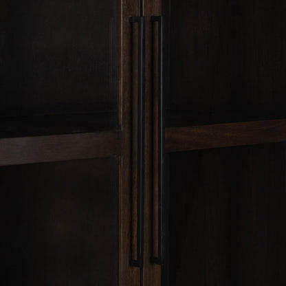 Rogers - Solid Wood Tall Cabinet - Dark Brown