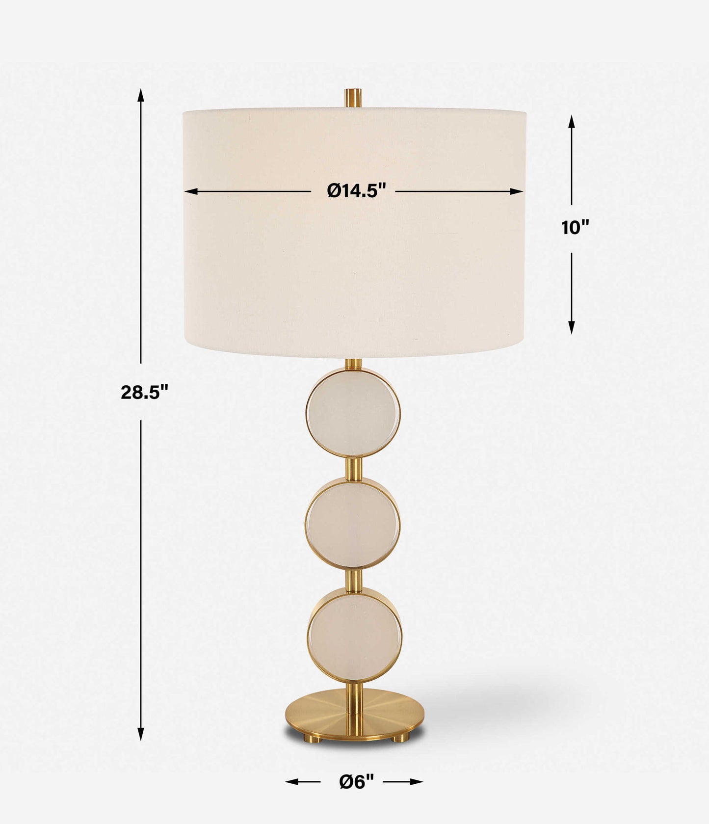 Three Rings - Contemporary Table Lamp - Beige