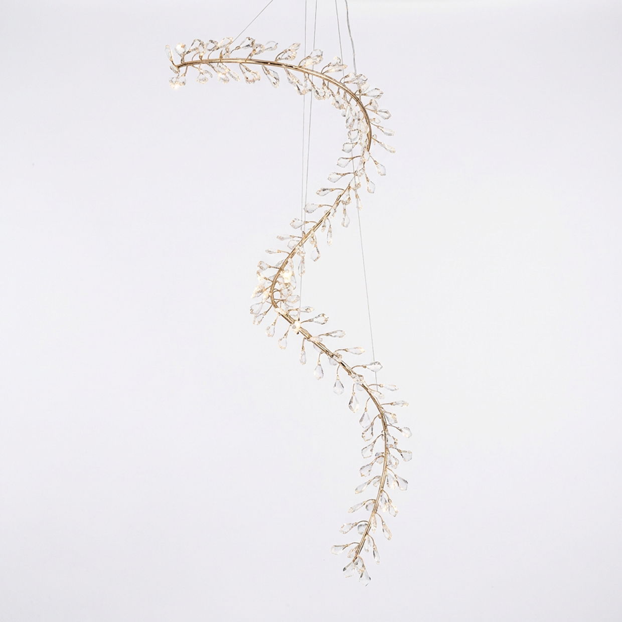 Michael Amini Lighting - Elora 98" LED Crystal Chandelier - Gold