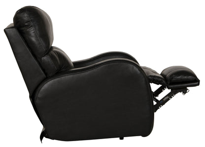 Angelo - Leather Power Recliner - Black