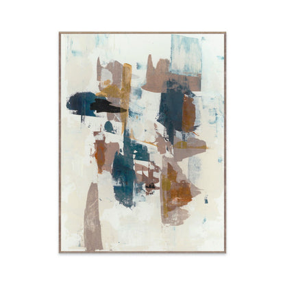 Alternative I - 36" x 48" Painting Art by Buddy Whitlock - Blue / Pearl Silver