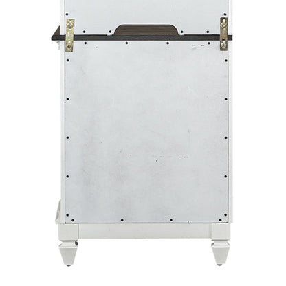 Allyson Park - Right Pier Base - Wirebrushed White / Charcoal