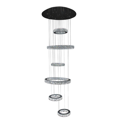 Michael Amini Lighting - Galaxy Modern 49" Crystal Chandelier - Chrome