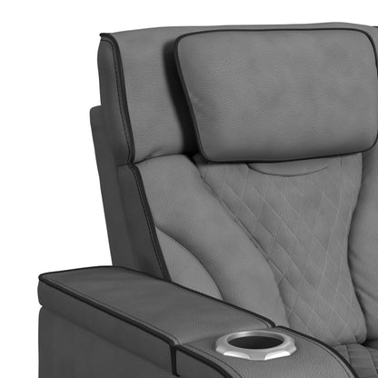 Blitz - Motion Loveseat With Console, And LED