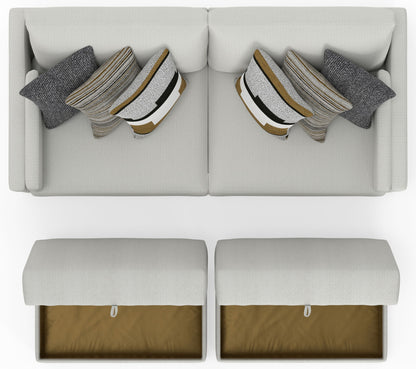 Trevor - Extra Deep Oversized Sofa With Included Storage Cocktail Ottoman