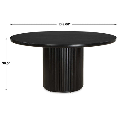 Hersch - Round Dining Table - Black