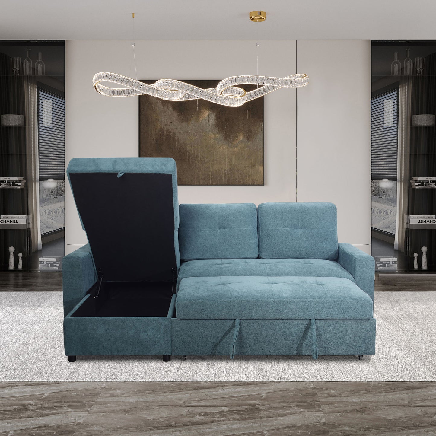 Greer - 2 Pieces LAF Sofa/Chaise - Green