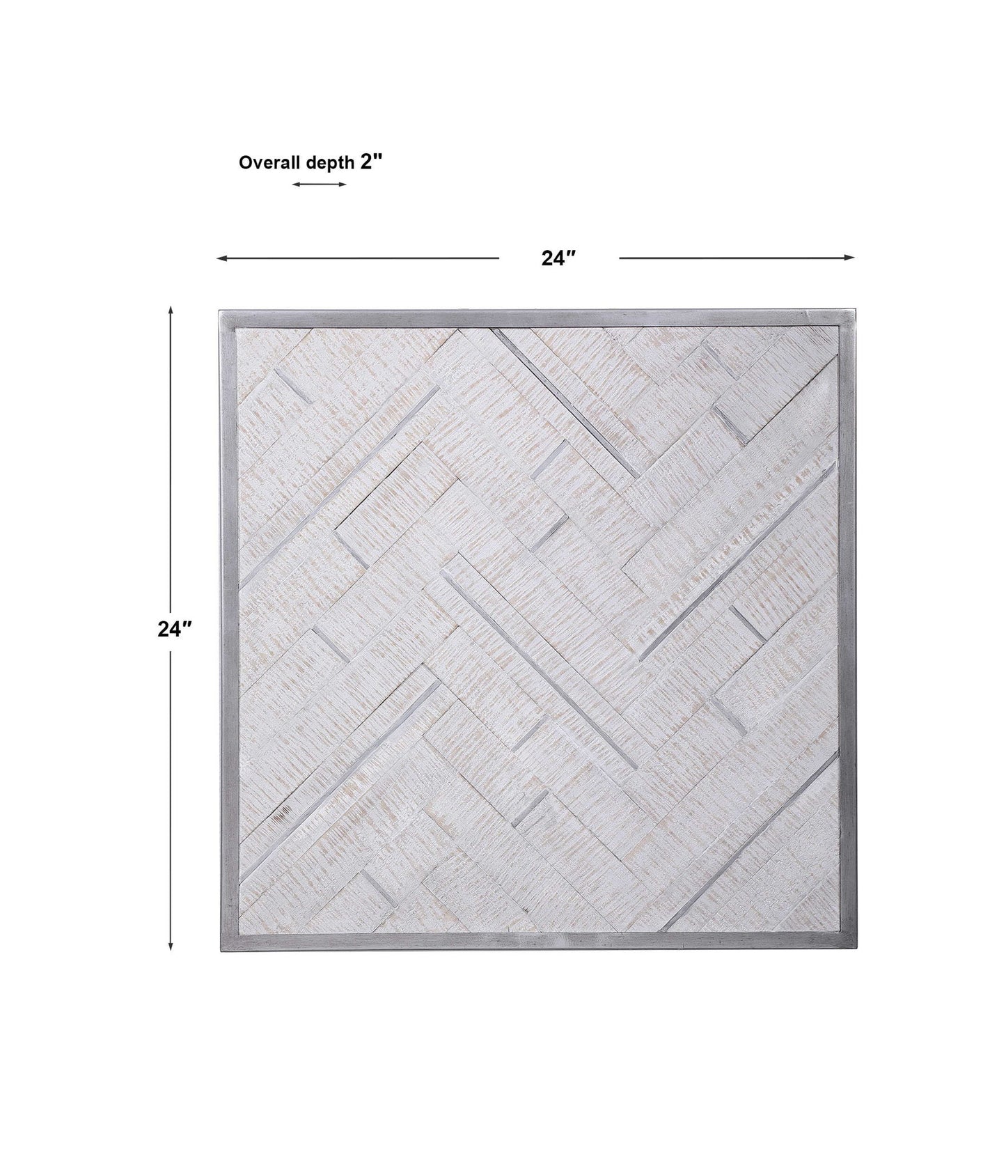 Redondo - Coastal Wood Wall Decor - Pearl Silver