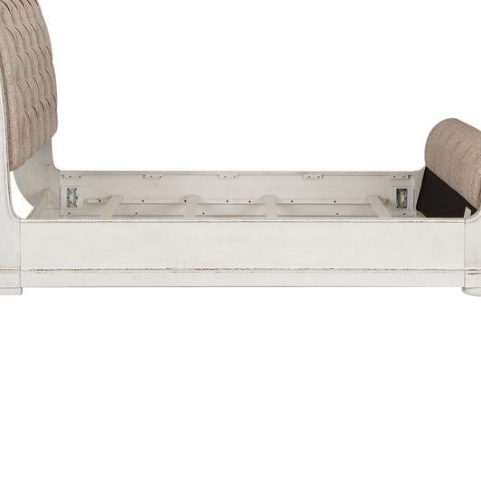 Abbey Park - Upholstered Sleigh Bed Rails - Antique White