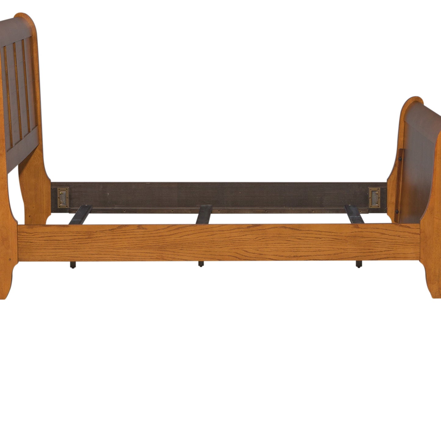 Grandpas Cabin - Full Sleigh Rails & Slats - Aged Oak