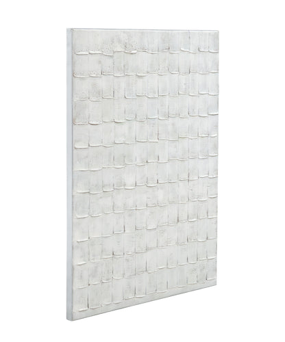 Linear Marks Canvas Art - White