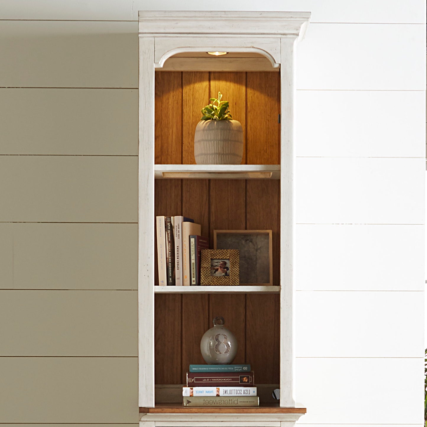 Farmhouse Reimagined - Right Pier Top - Antique White / Chestnut Tops