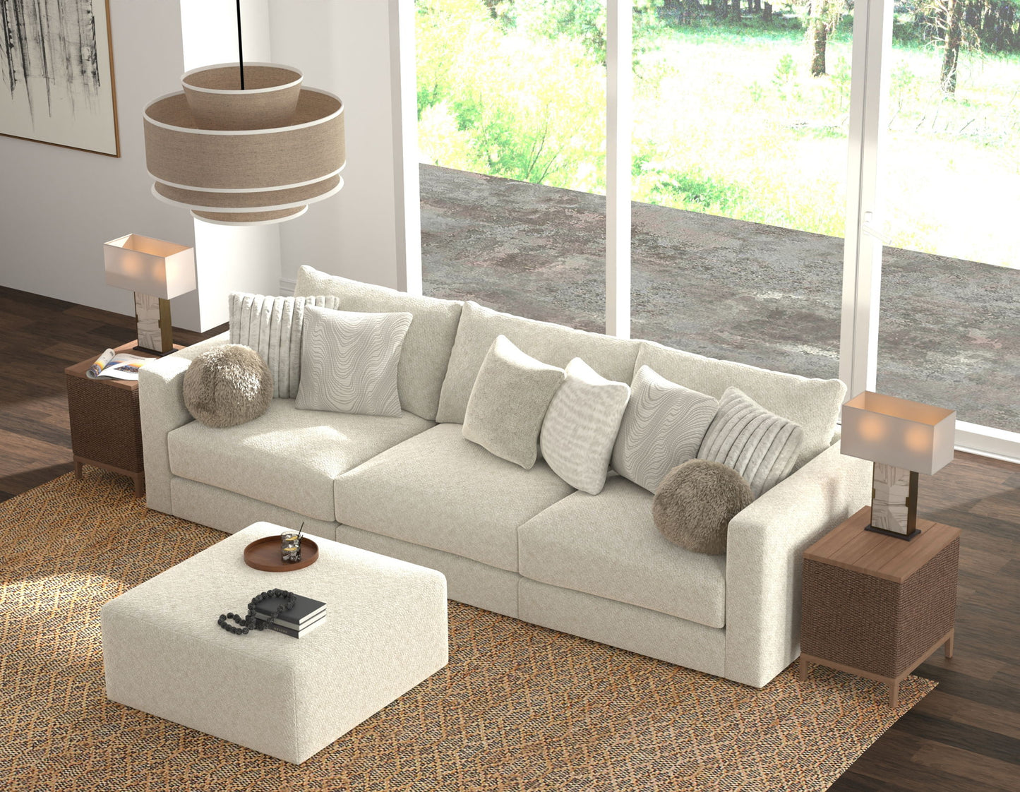 Ritzy - Modular Sofa And Included Cocktail Ottoman