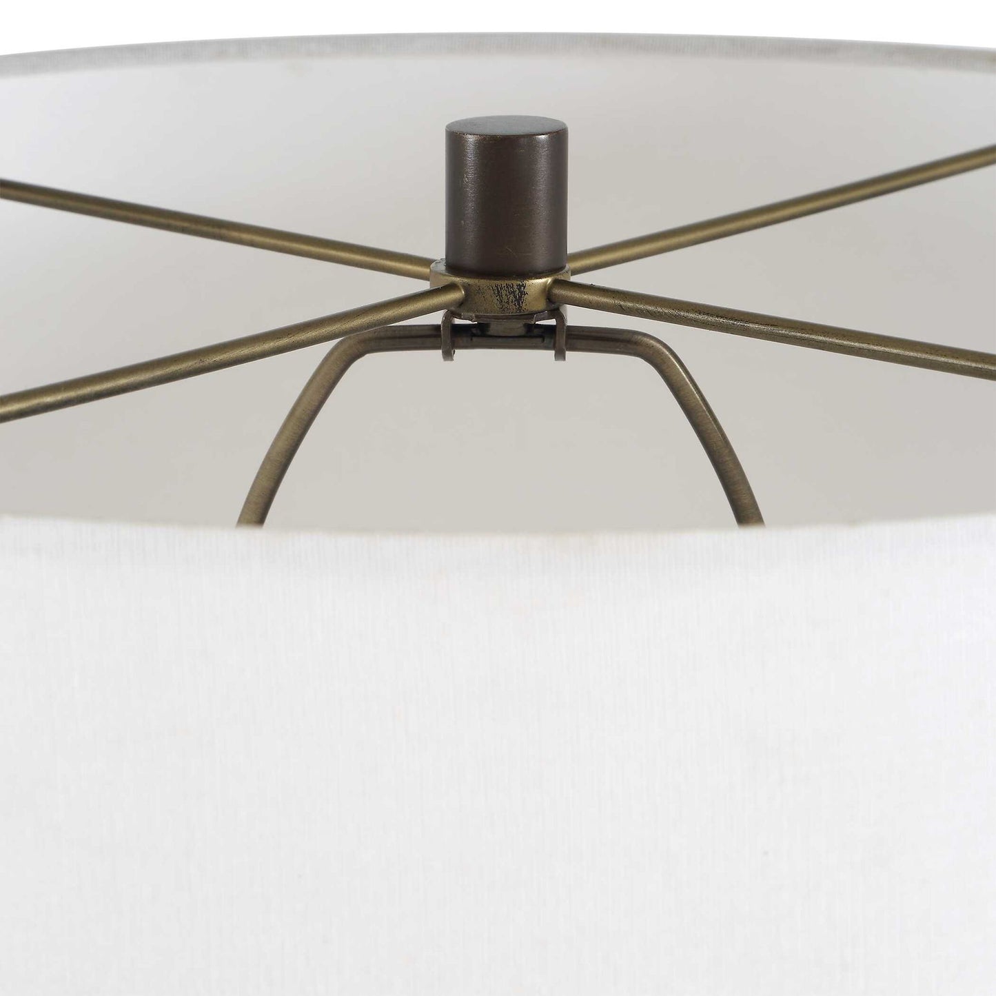 Tallarico - Brass & Marble Floor Lamp - Black / Bronze / Brown