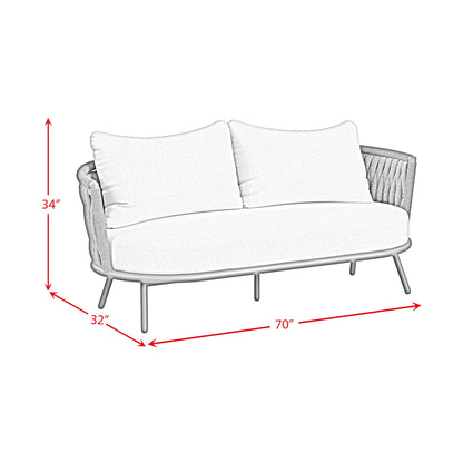 Bali - Loveseat With Olefin - Dark Gray