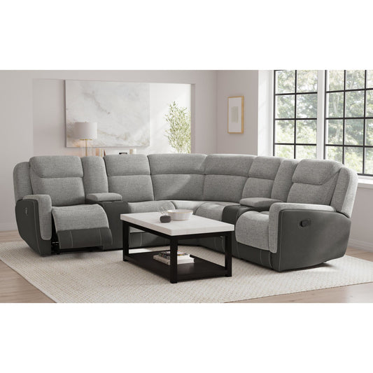 Hornet - 3 Piece Sectional Set With Console And 2 Recliners