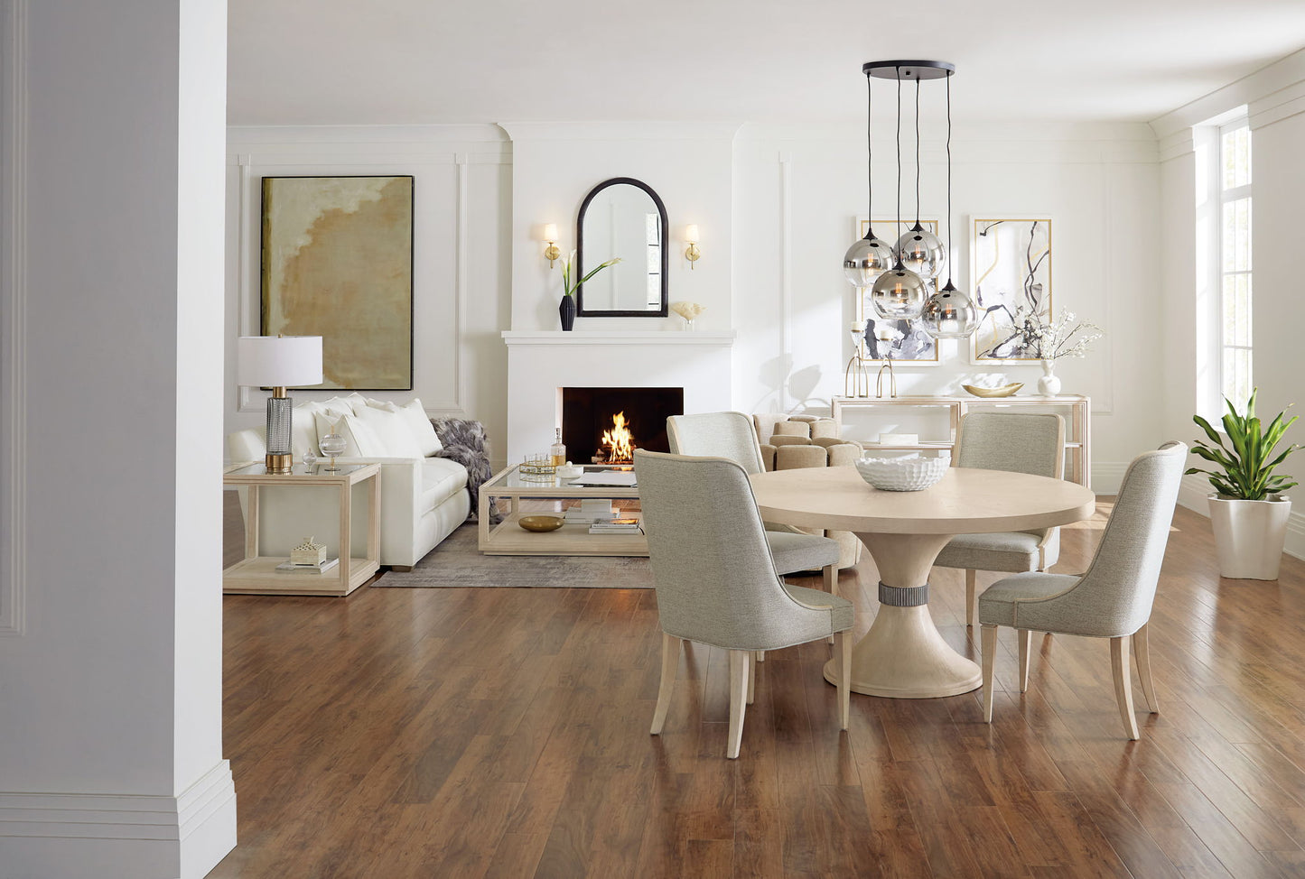 Nouveau Chic - Rectangle Wood Dining Table With 1-22" Leaf - Light Brown