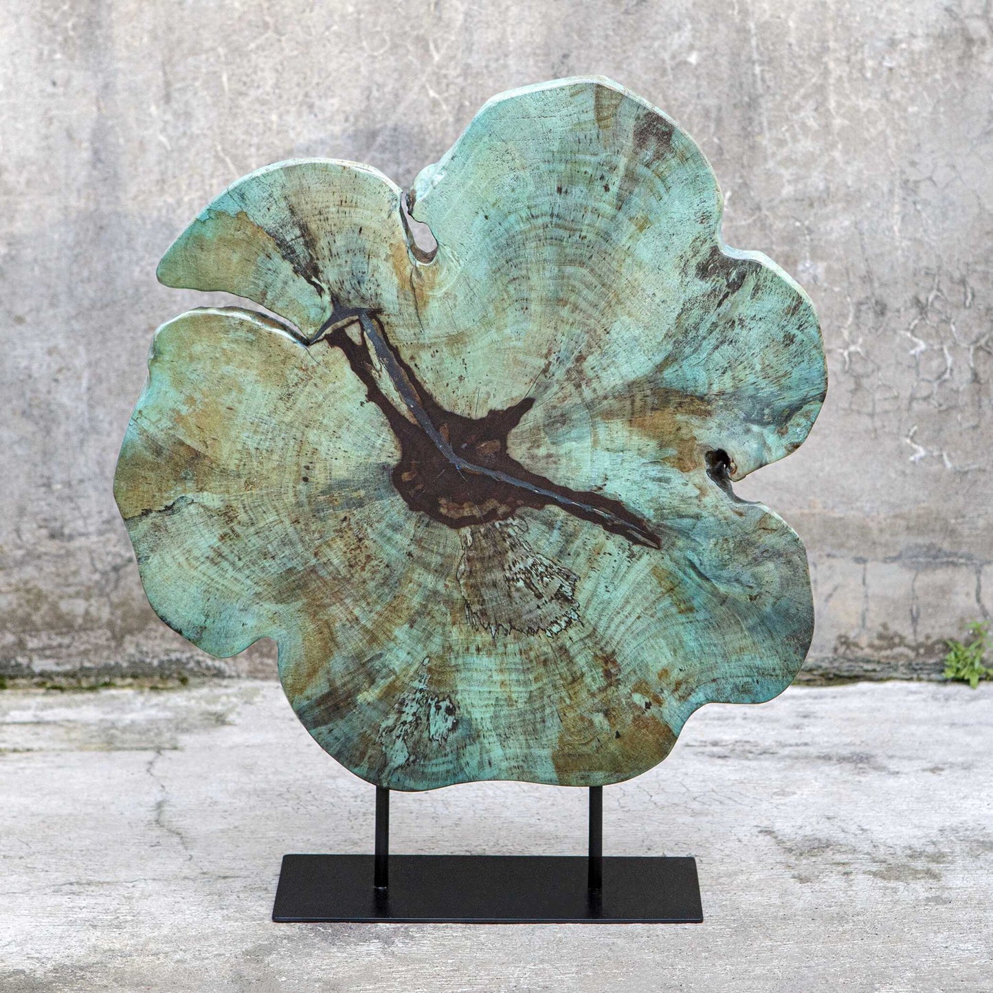 Bahati Wood - Sculpture - Blue