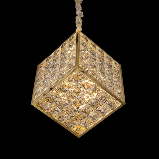 Michael Amini Lighting - Cubes Modern Crystal Chandelier - Gold