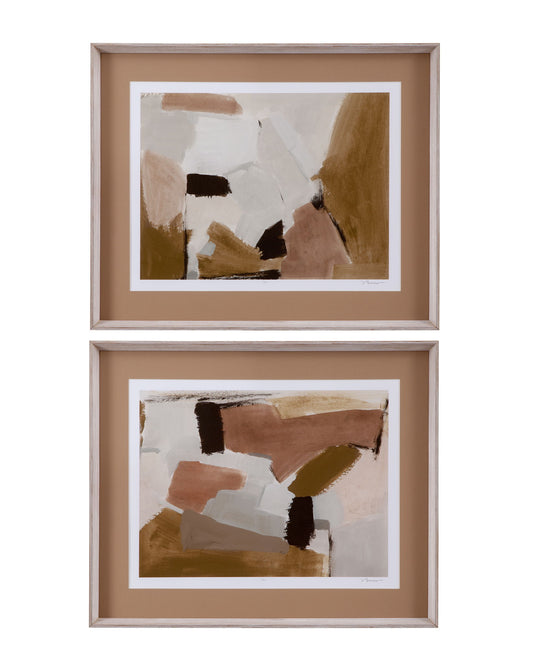 Almondine Framed Print (Set of 2) - White
