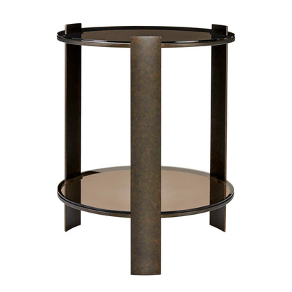 Hanson - Side Table - Bronze & Dark Glass