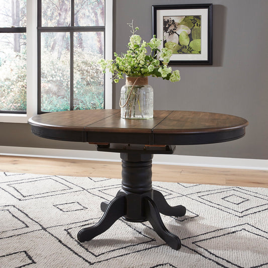 Carolina Crossing - Wood Oval Pedestal Table Top - Antique Honey