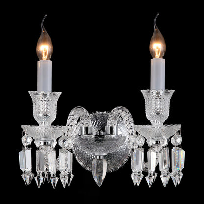 Michael Amini Lighting - Treviso 2-Light Traditional Crystal Wall Sconce - Clear