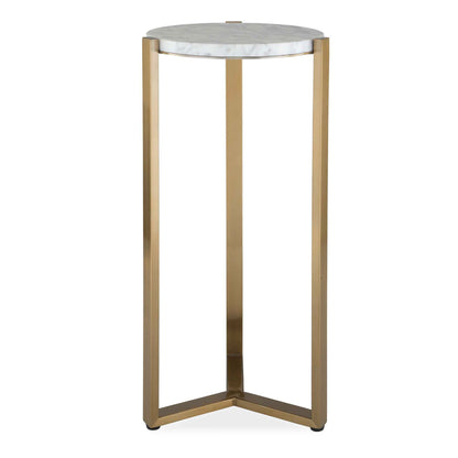 Pietra - Carrara Marble Drink Table - Bronze
