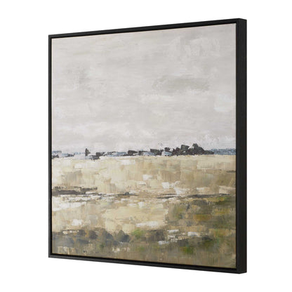 Fragment - Hand Painted Landscape Art - Black / Brown / Gray / Green / White