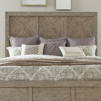 Skyview Lodge - King Panel Headboard - Cobblestone