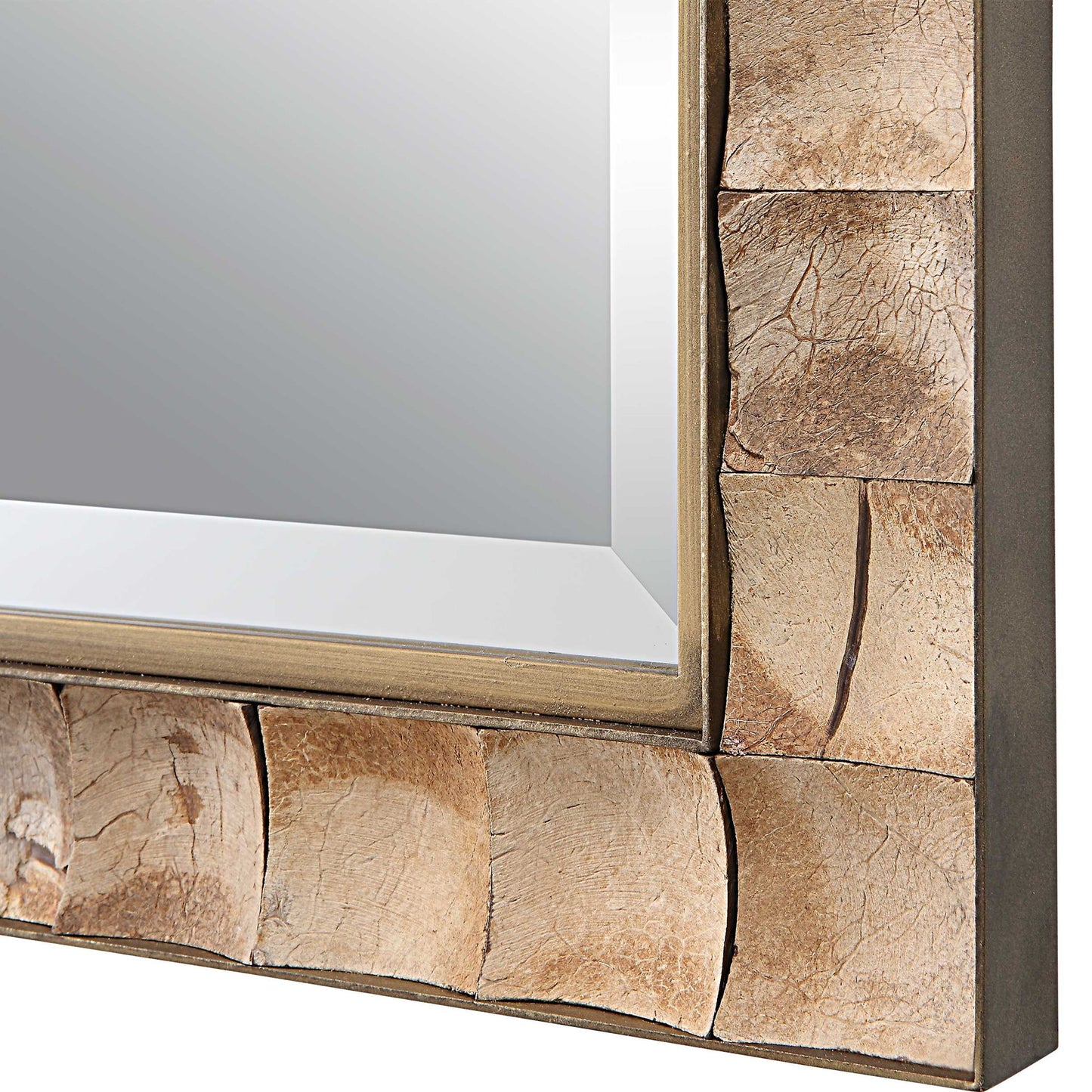 Cocos - Coconut Shell Mirror - Light Brown
