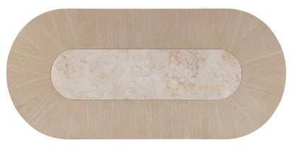 Biscayne - Double Pedestal Counter Height Table - Beige
