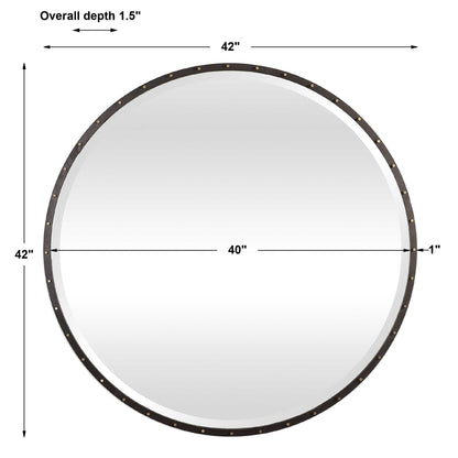 Benedo - Round Mirror - Black