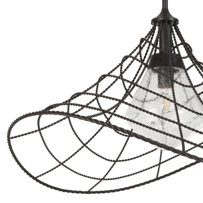 Whirlwind - 1 Light Indoor-Outdoor Pendant - Dark Bronze