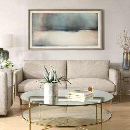 Deep Rains - Framed Abstract Print - Light Gray