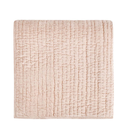 Bari - Velvet Quilt - Nude