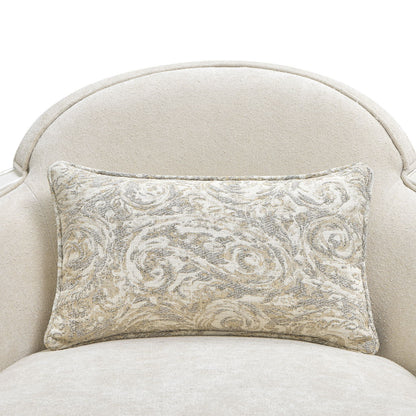 La Marisia - Chenille Matching Chair - Tranquil / Creamy Pearl