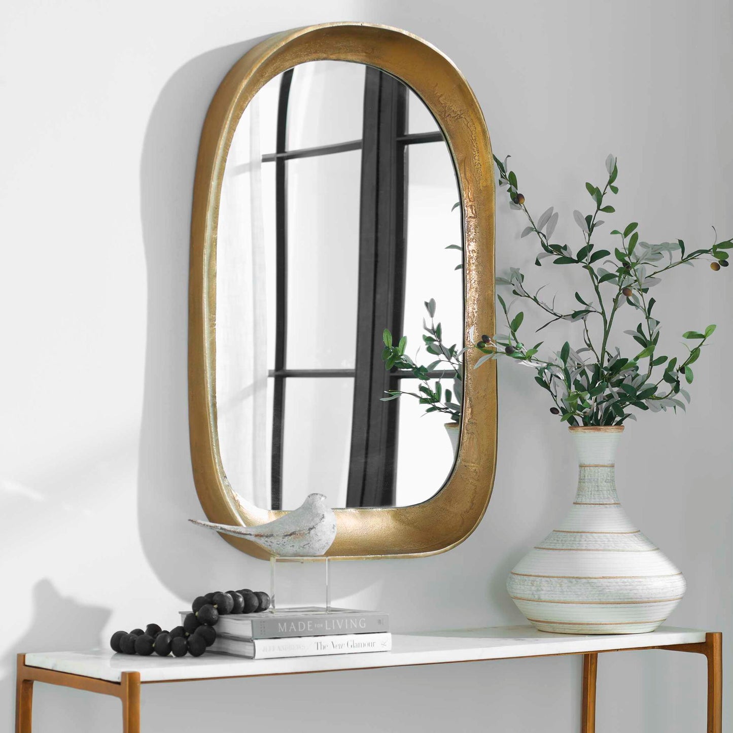 Bradano - Brass Arch Mirror - Bronze