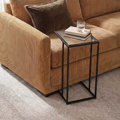 Mateo - Glass Top Accent Table - Black