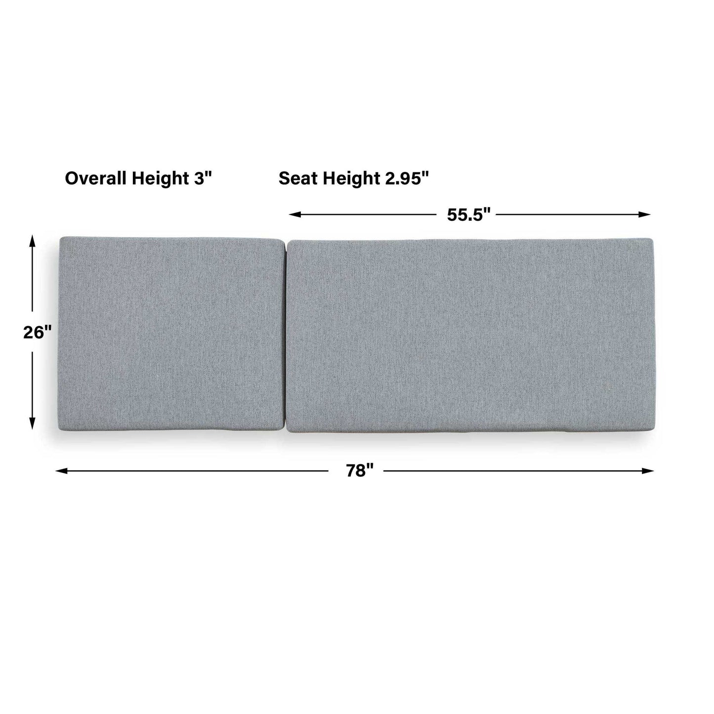 Bea - Outdoor Pool Chaise Cushion - Gray