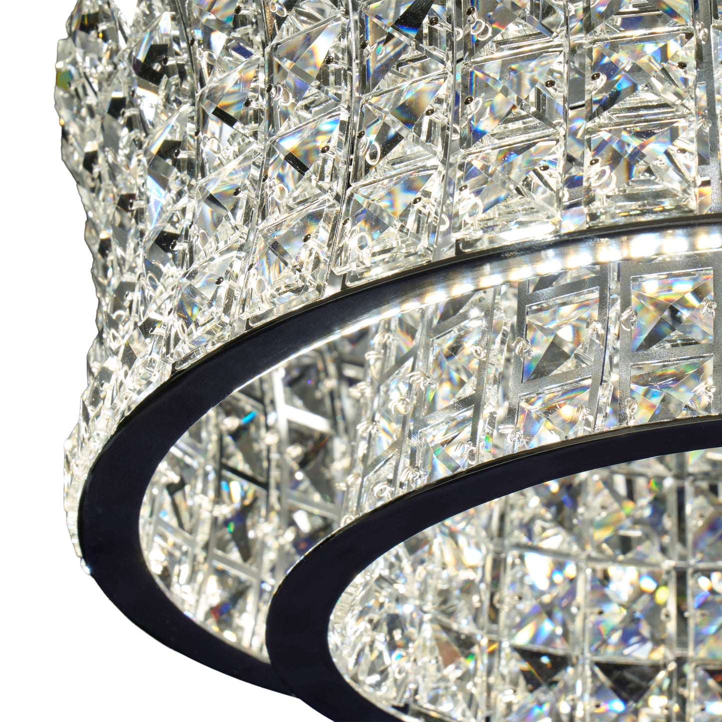 Michael Amini Lighting - Galaxy Oval LED Crystal Chandelier - Chrome