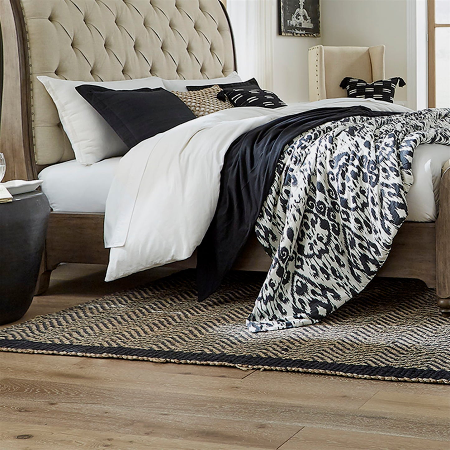 Americana Farmhouse - California King Sleigh Bed Rails - Dusty Taupe
