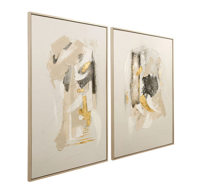 Spencer Framed Canvas (Set of 2) - Beige
