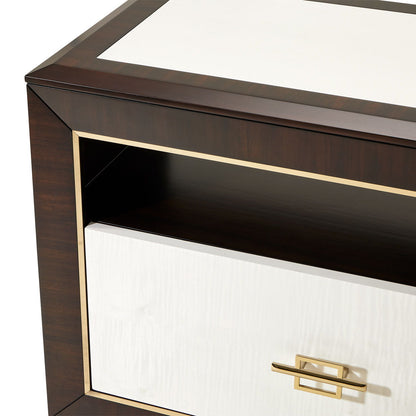 Belmont Place - Media Cabinet - White / Dark Brown