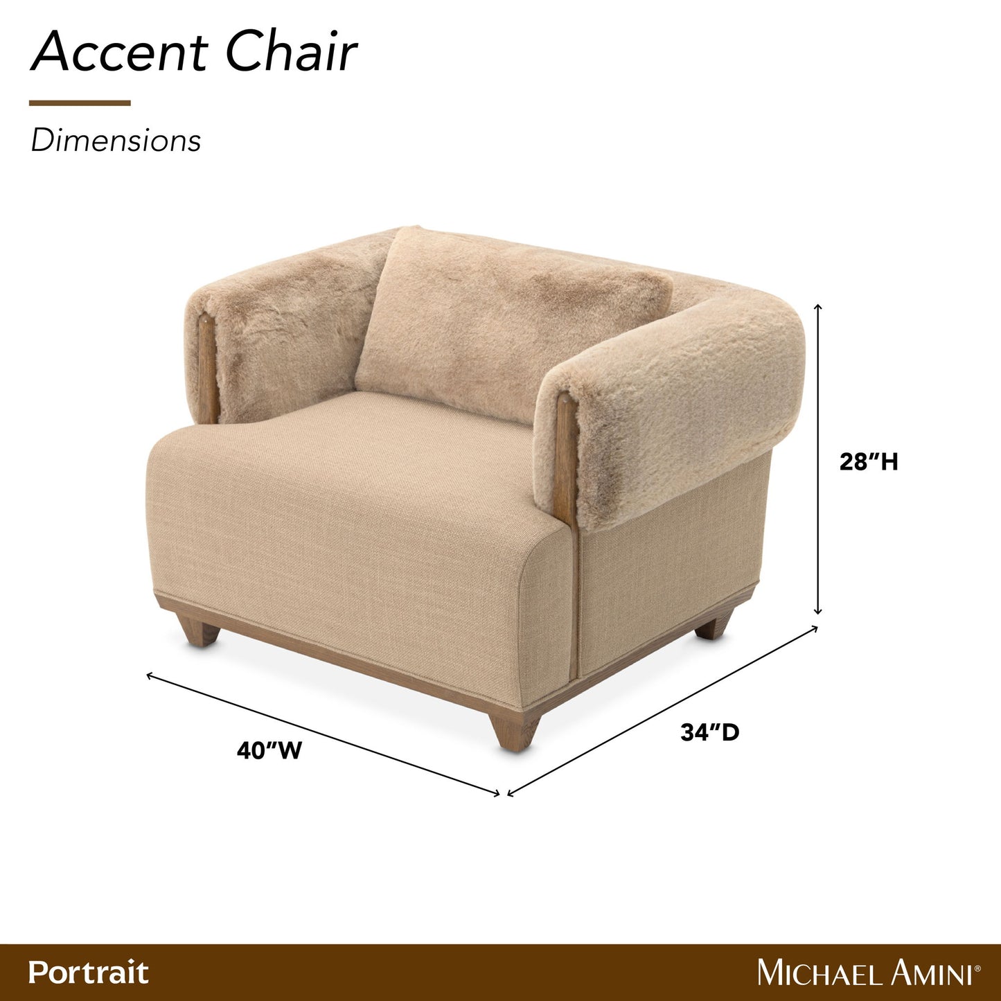 Portrait - Accent Chair - Toffee / Sienna Brown