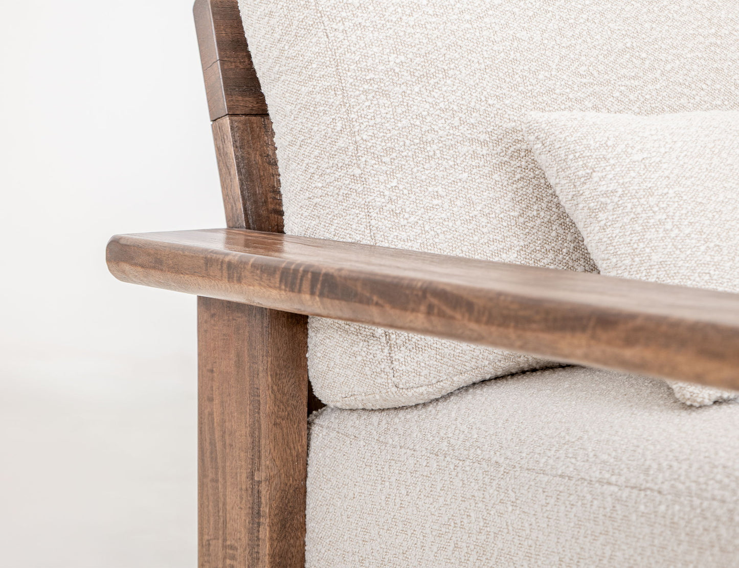 Duna - Armchair - White / Light Brown