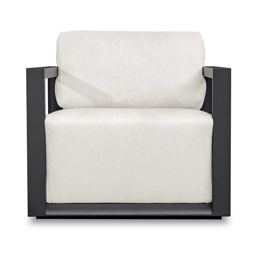 Remsen - Outdoor Lounge Chair - Black / Oyster