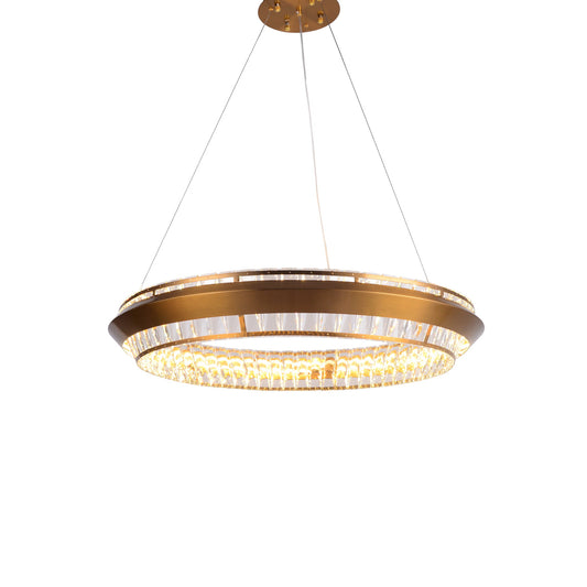 Michael Amini Lighting - Base Camp Round 31" Crystal LED Chandelier - Gold